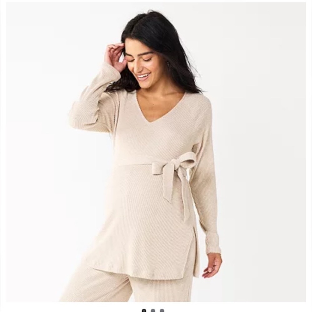 Cream Maternity Sweater